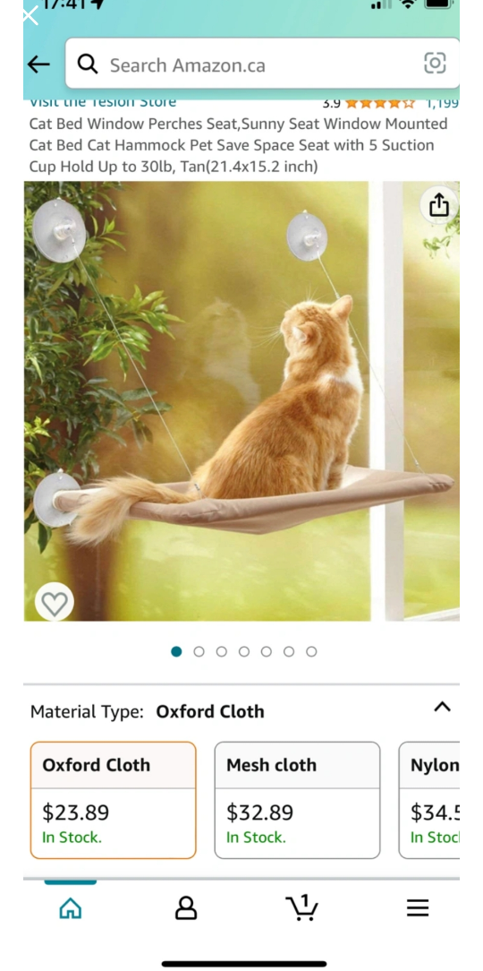 hanging window cat bed thumbnail