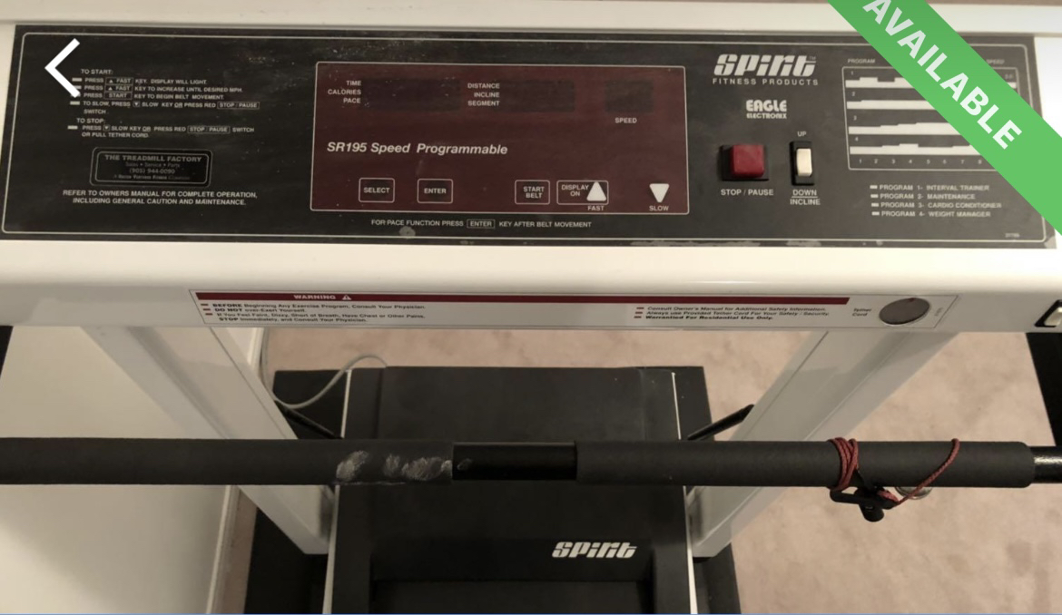 Spirit Treadmill image indicator(2)
