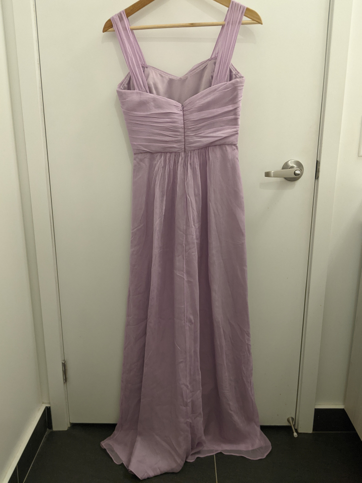 AMSALE 100% silk lavender purple maxi dress - photo 2