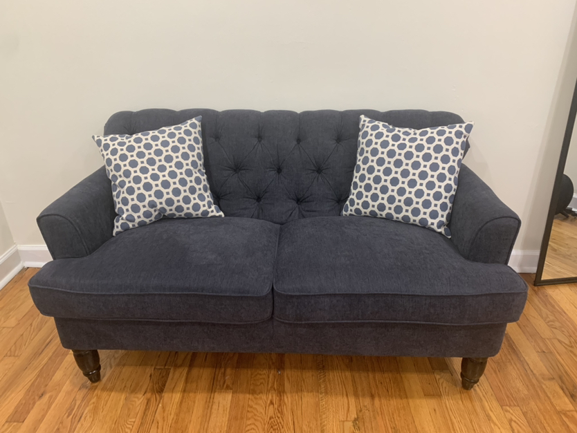 Navy Blue Loveseat - photo 2