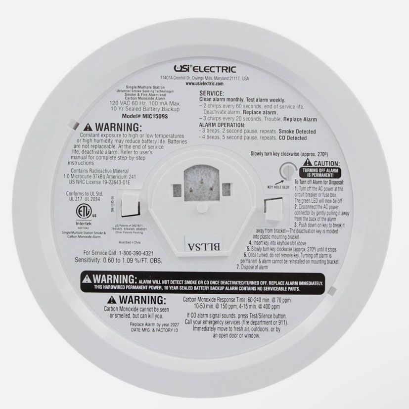 2x New USI Electric 3 In 1 Smoke/Fire/Carbon Monoxide Alarm - photo 4