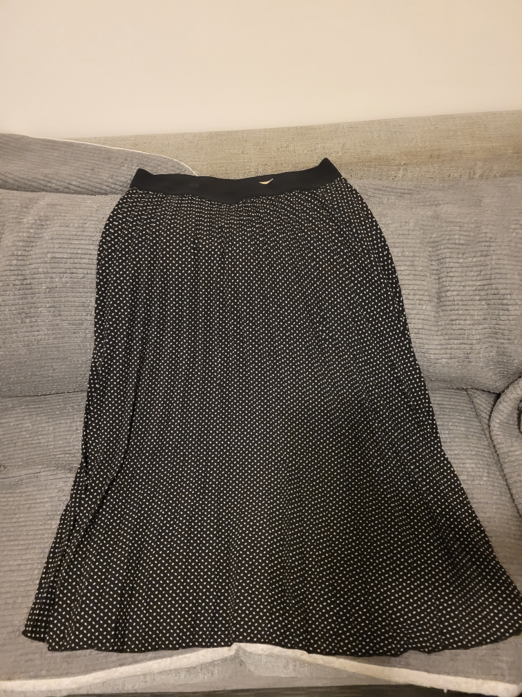 Long Black with White Polka-dot Skirt thumbnail
