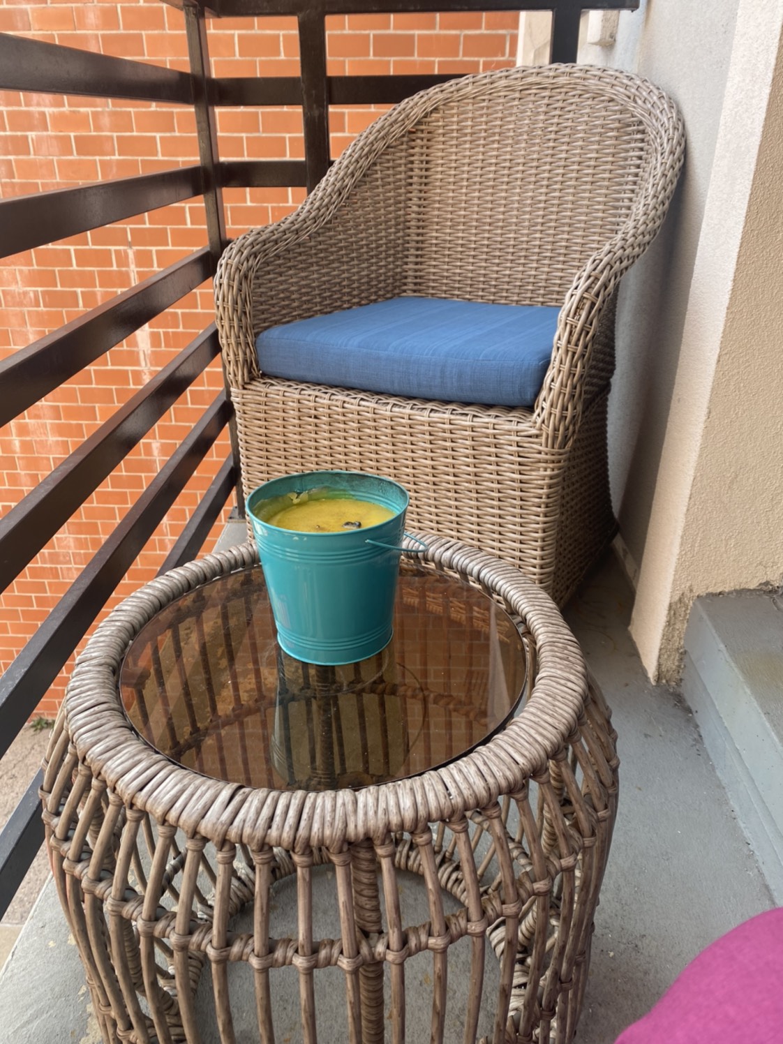 Set of two with small table patio set - photo 2