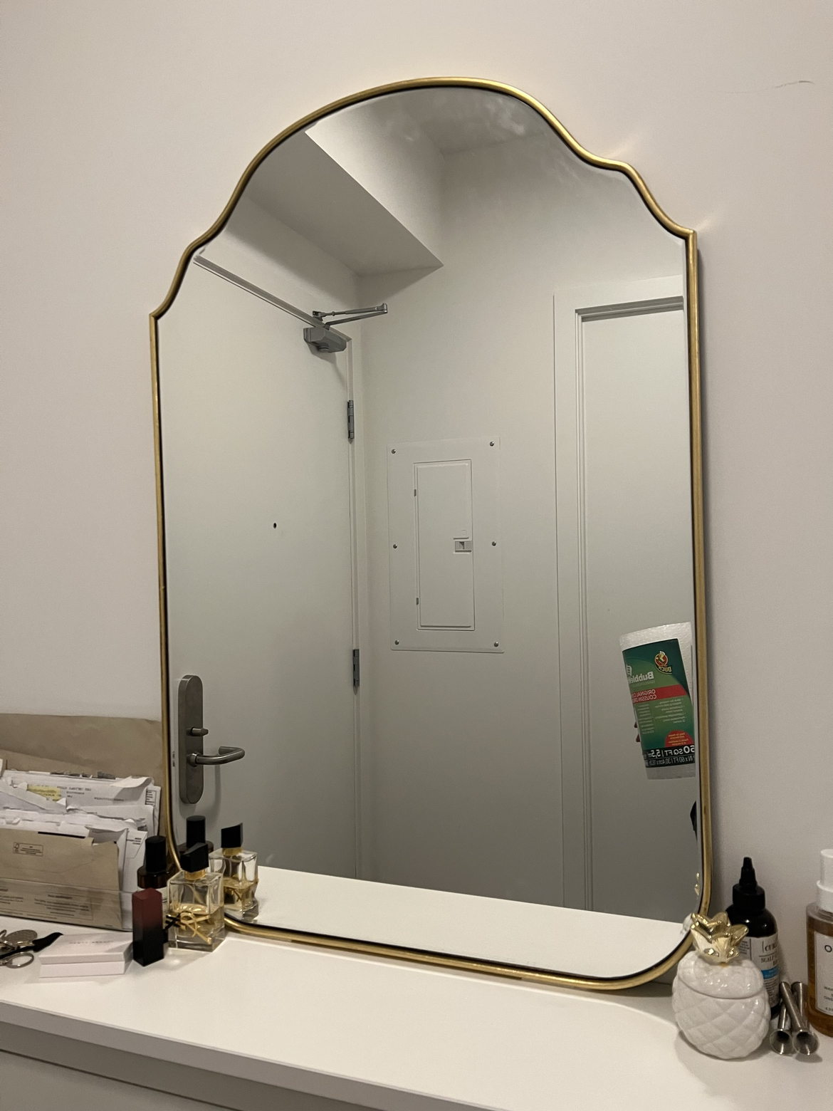 Mirror gold frame