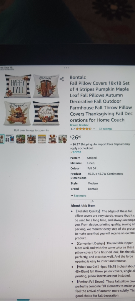 brand New fall throw pillow cover image indicator(6)