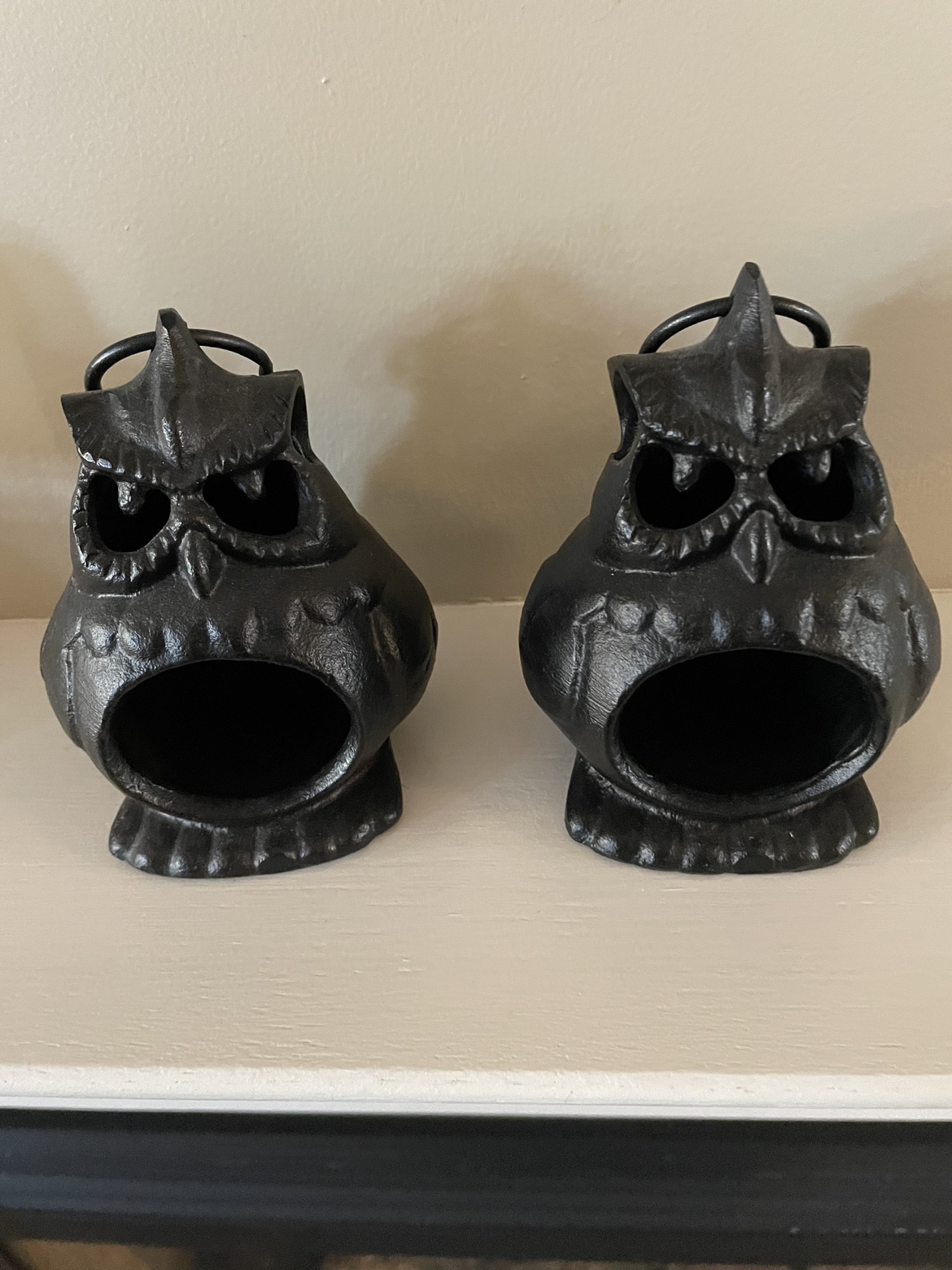 Pottery Barn owl lanterns