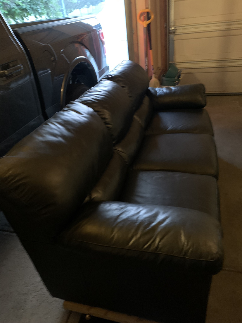 IKEA Leather Couch - photo 2