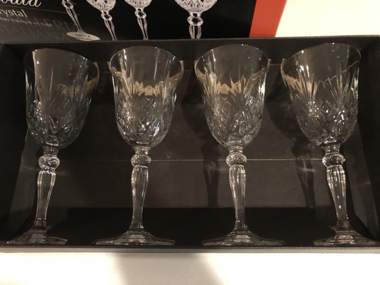 Vintage - Crystal Wine Glasses (2 boxes of 4) image indicator(2)