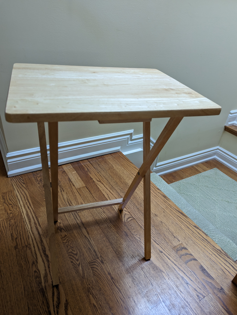 Wooden tv tray table