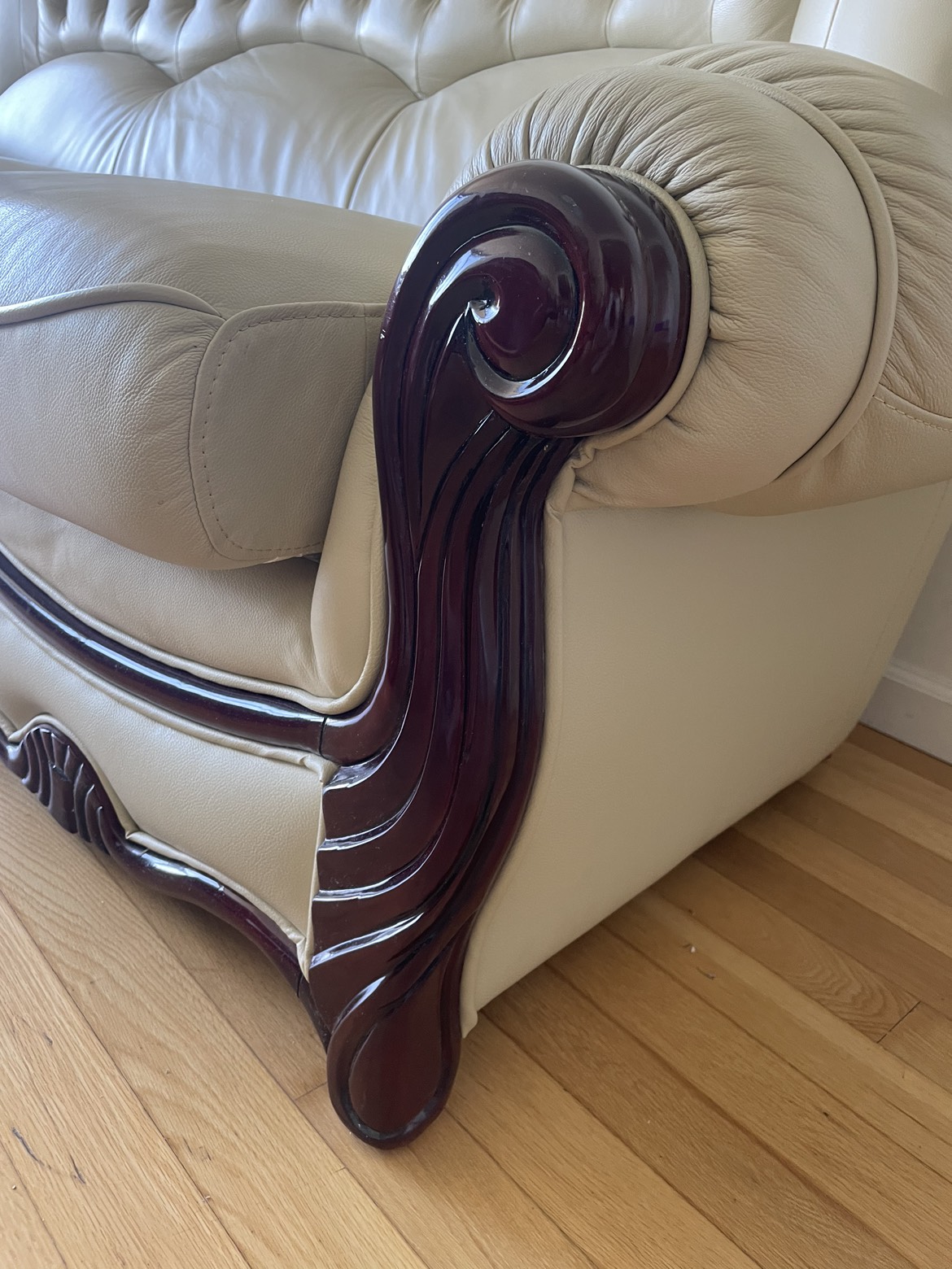 Italian leather sofa/couch - photo 4