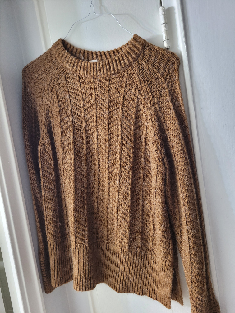 women's brown knit sweater thumbnail