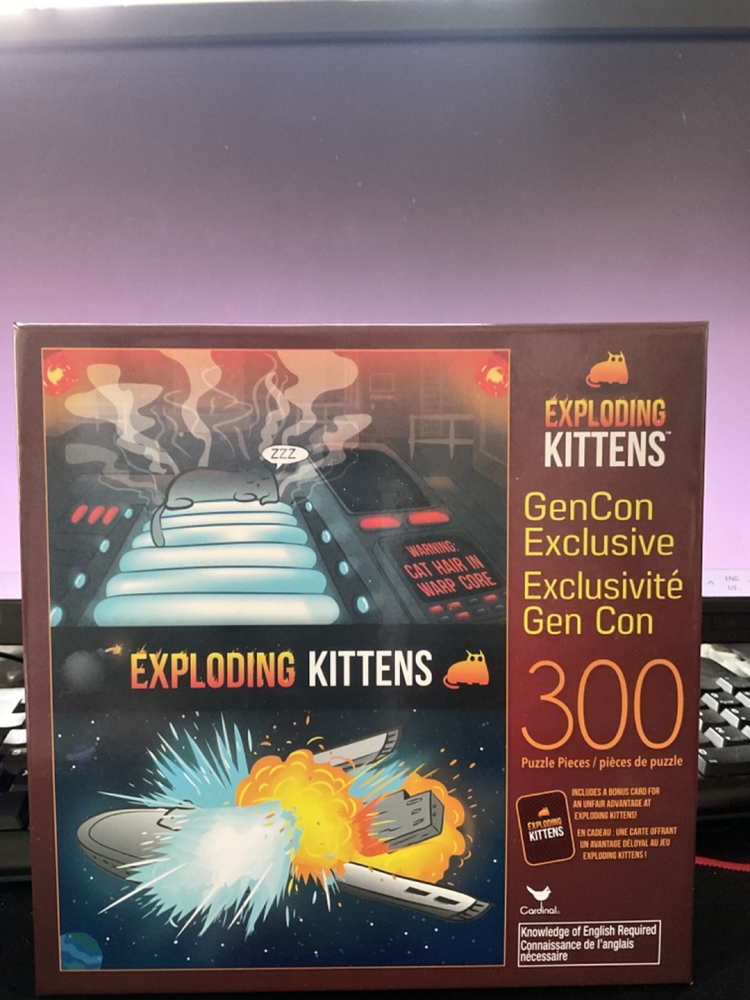 exploding kittens puzzle with bonus card #freecycle thumbnail