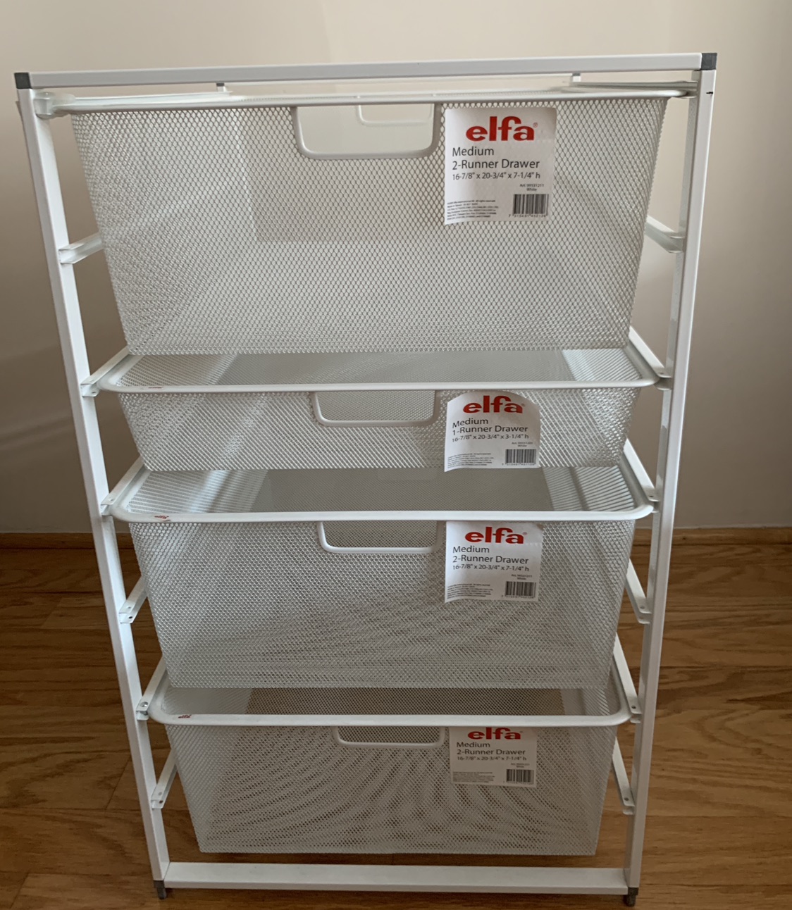Elfa medium drawer solution (white) - photo 2