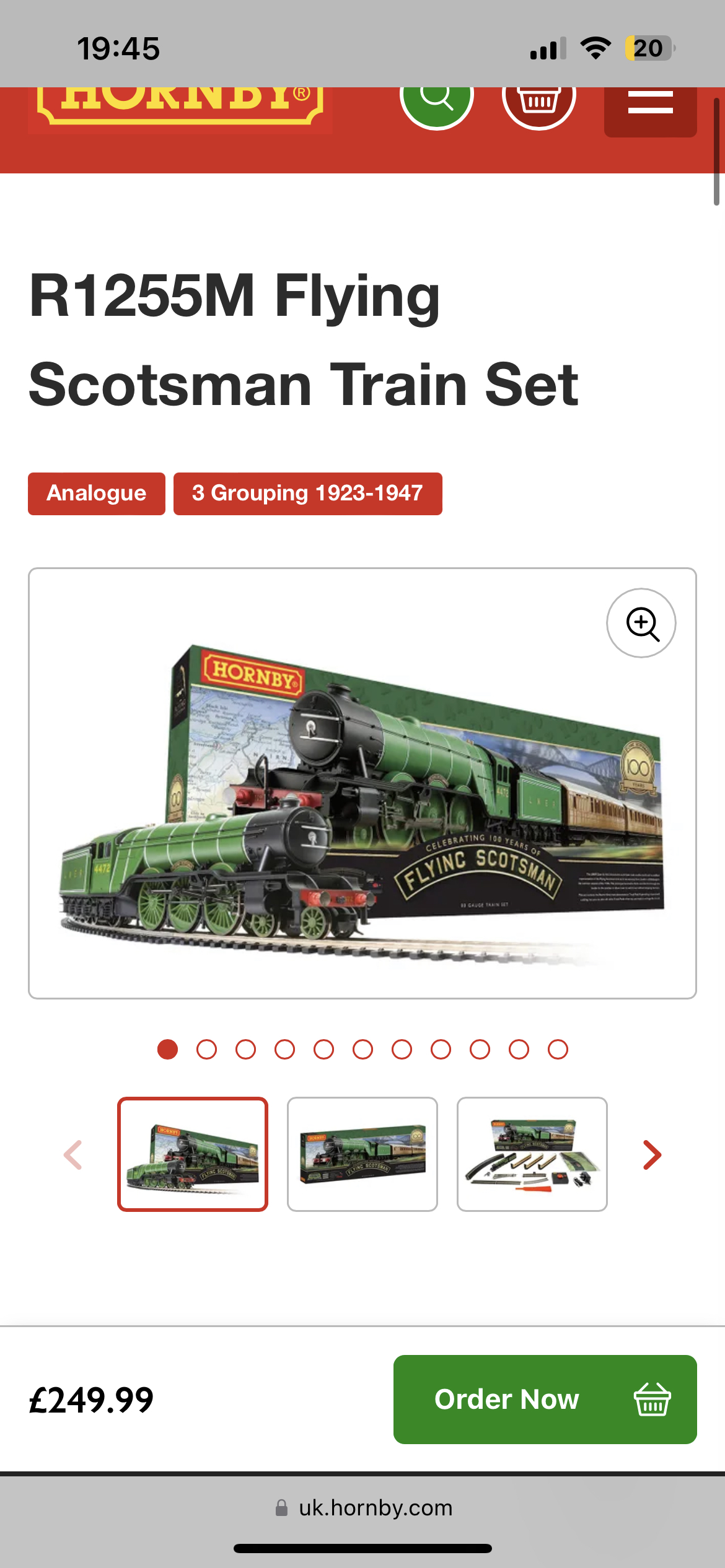 Flying Scotsman Model Train Set thumbnail