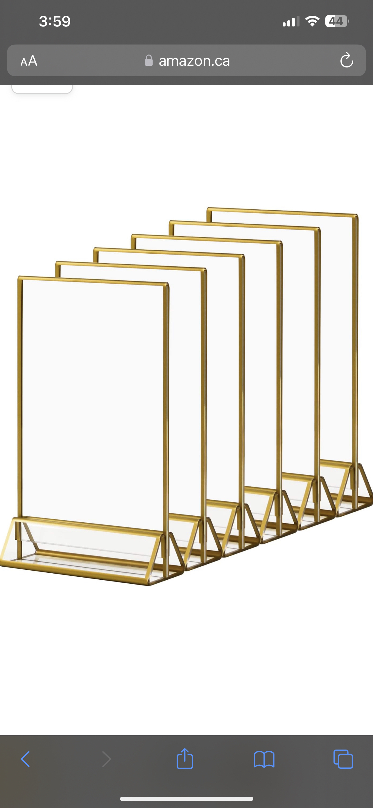 Gold picture frame