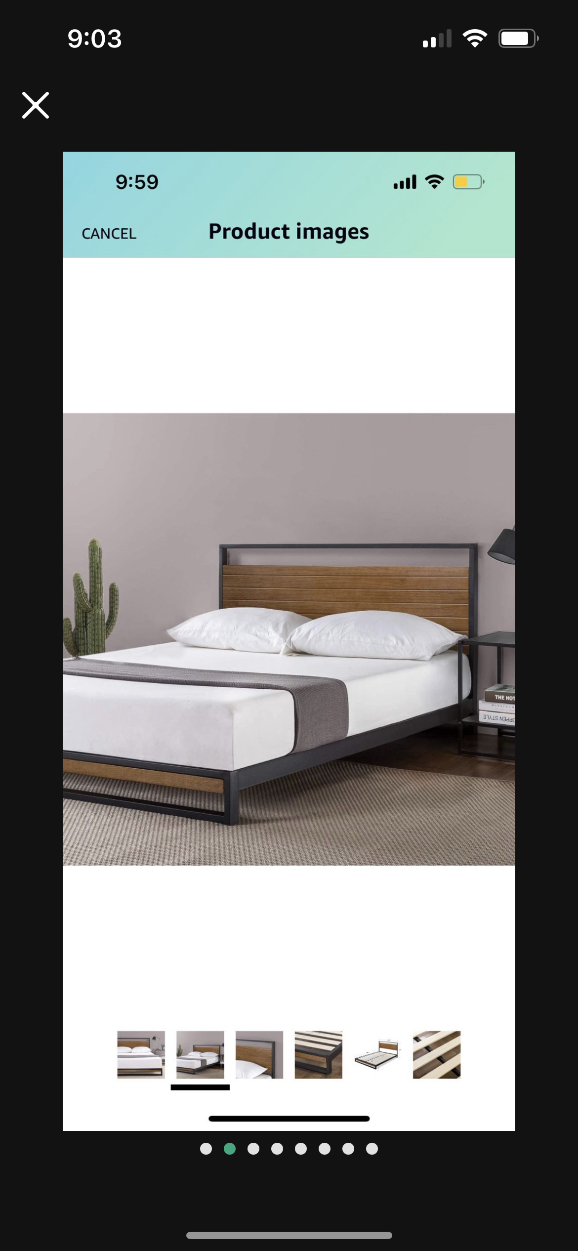 Zinus Queen Bed Frame + Mattress - photo 2