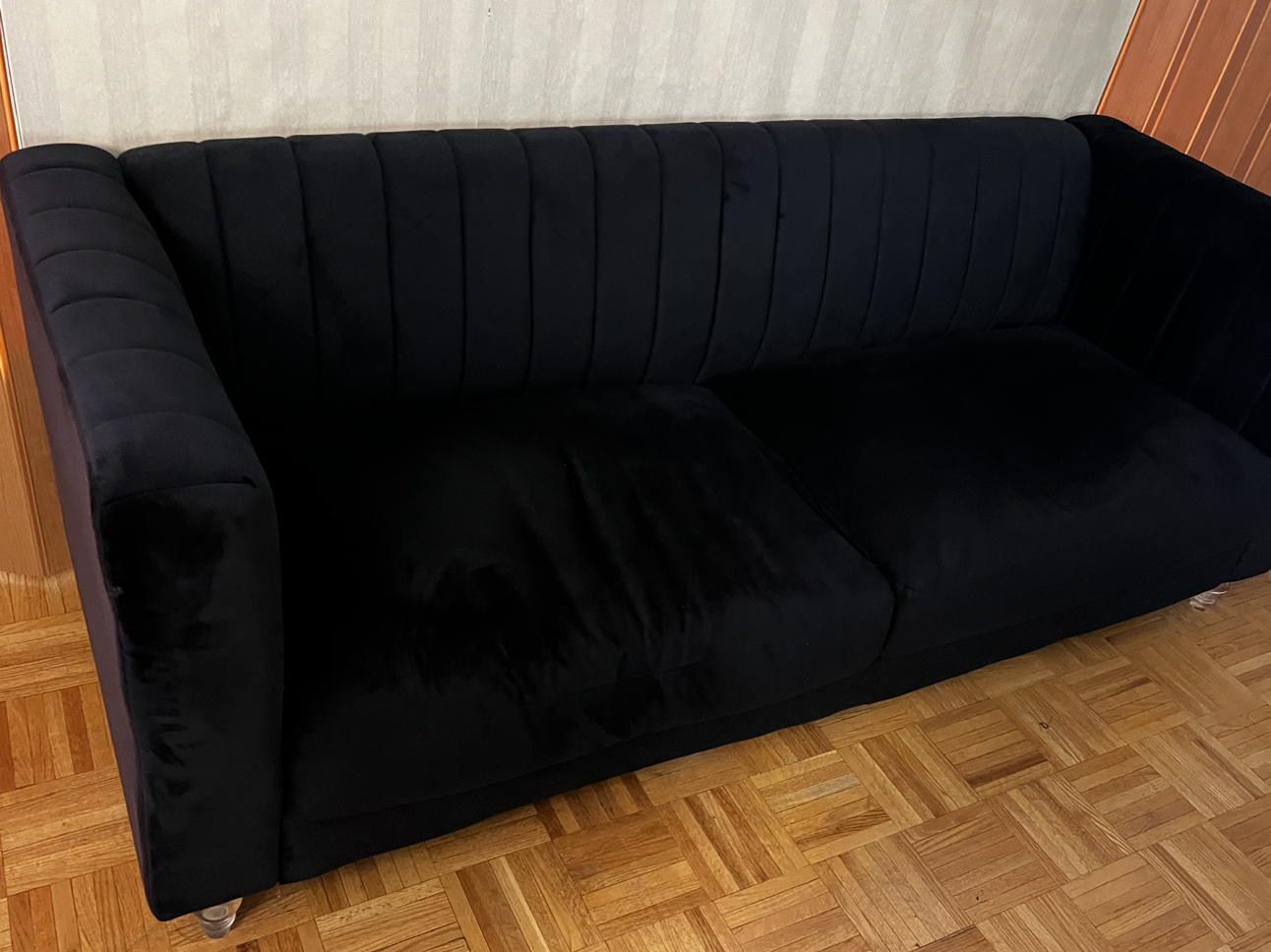 Dark velvet couch For sale - photo 4