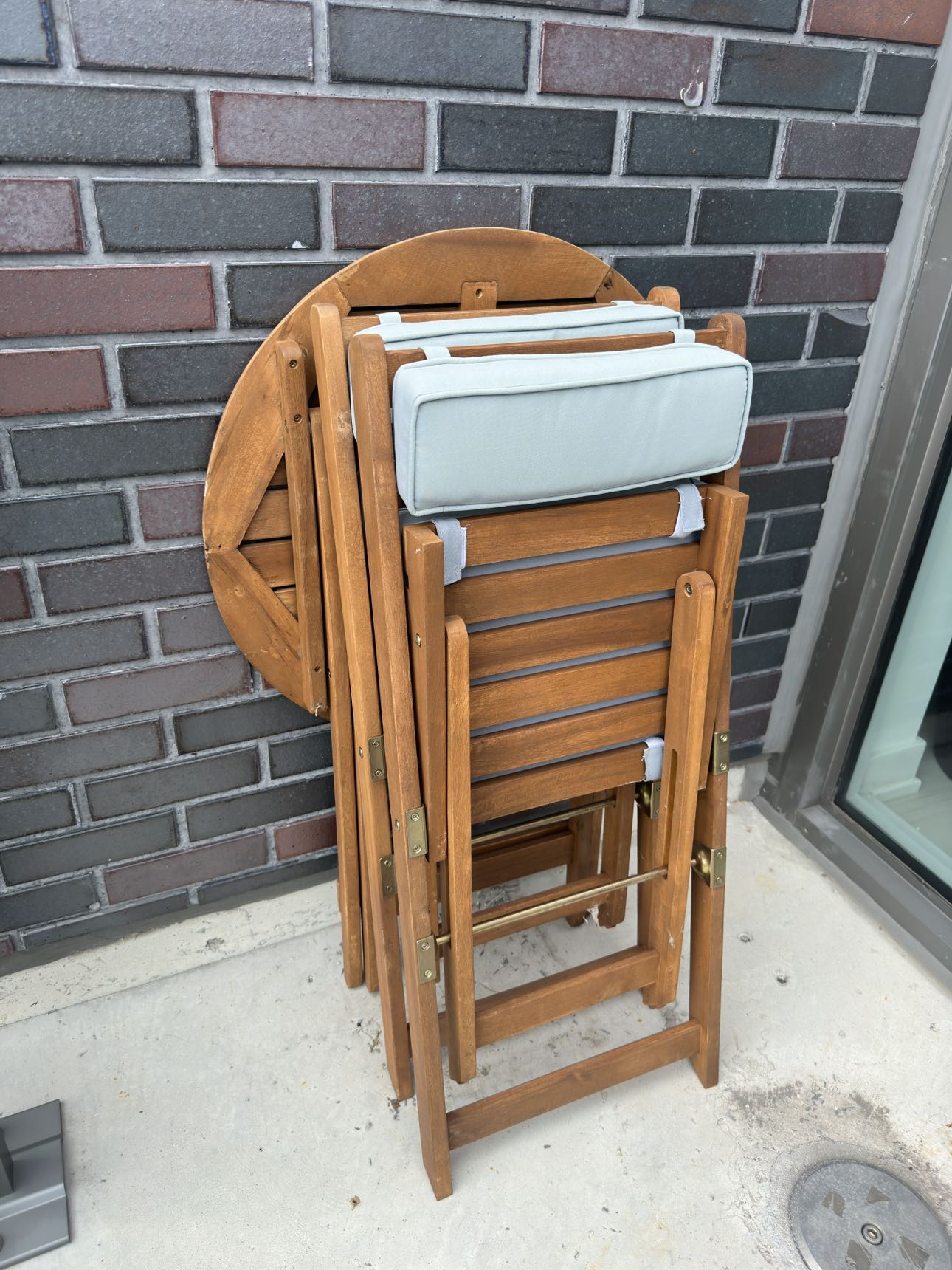 Foldable Patio Teak Bistro Set - photo 5