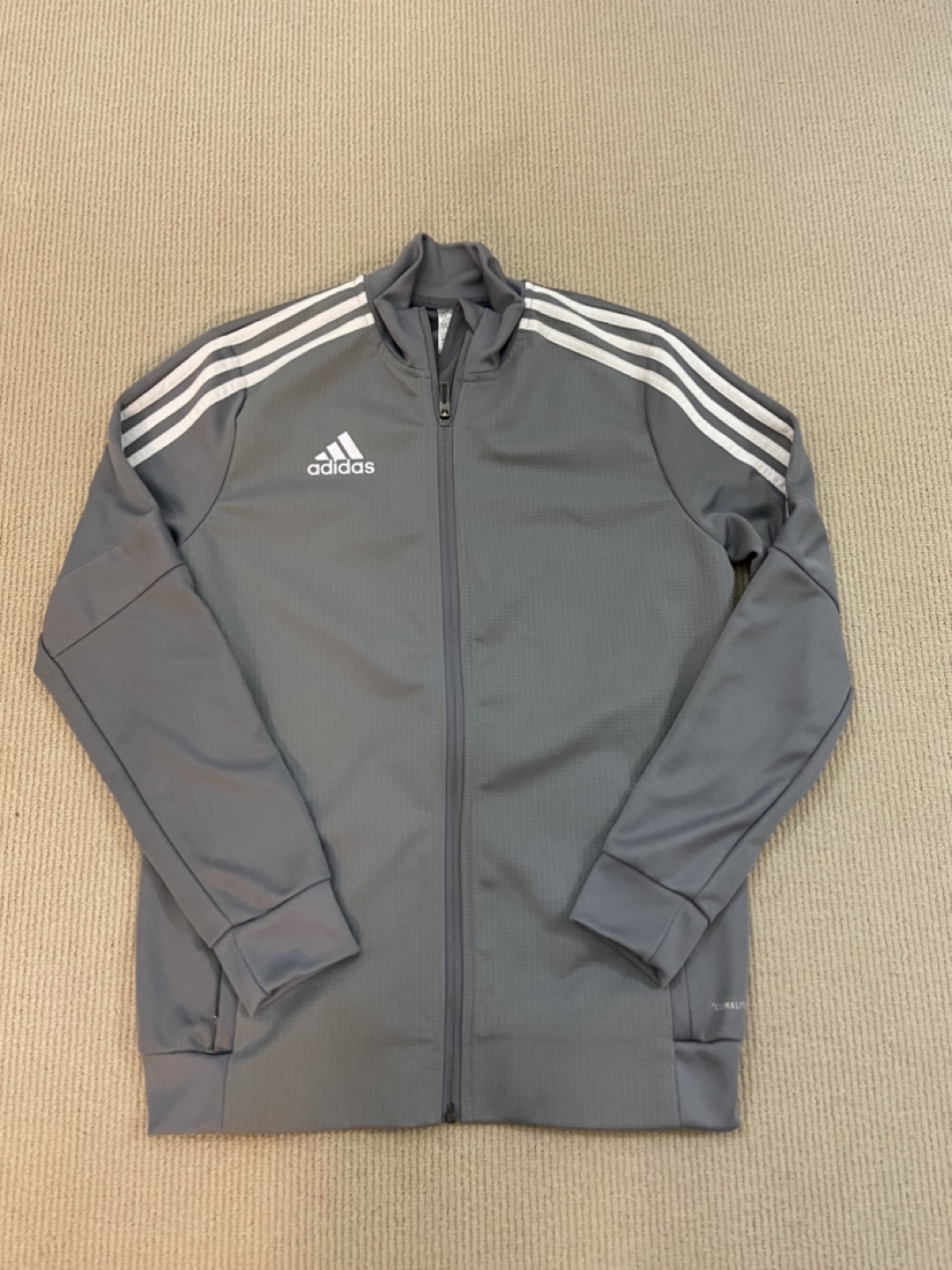 Ladies Adidas Track Jacket Grey Size Large