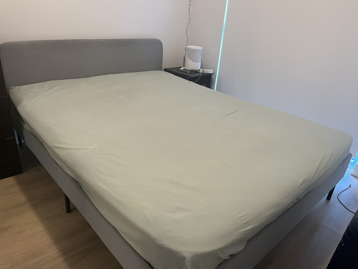 Ikea Slattum Queen  Bed frame (light grey) - photo 3