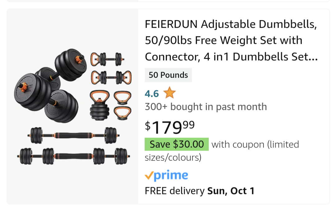 Dumbbells and barbell adjustable 30 kg / 66 lbs weights - photo 5
