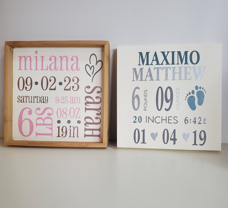 Baby Stats Wood Signs #1 - photo 3