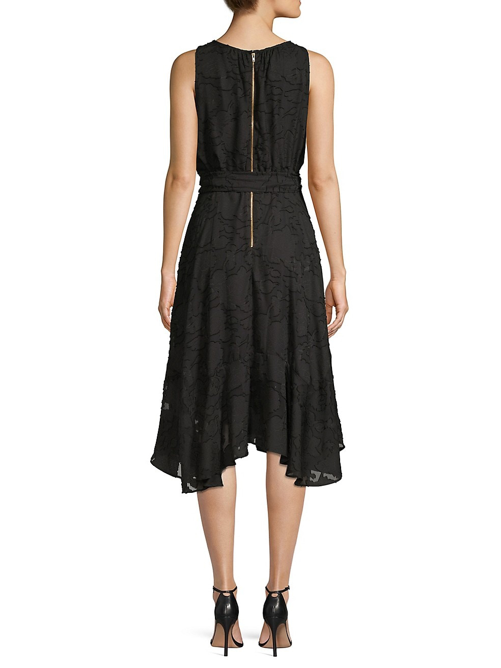 Gabby Skye Women's Sleeveless Belted Dress Black sz 4 image indicator(2)