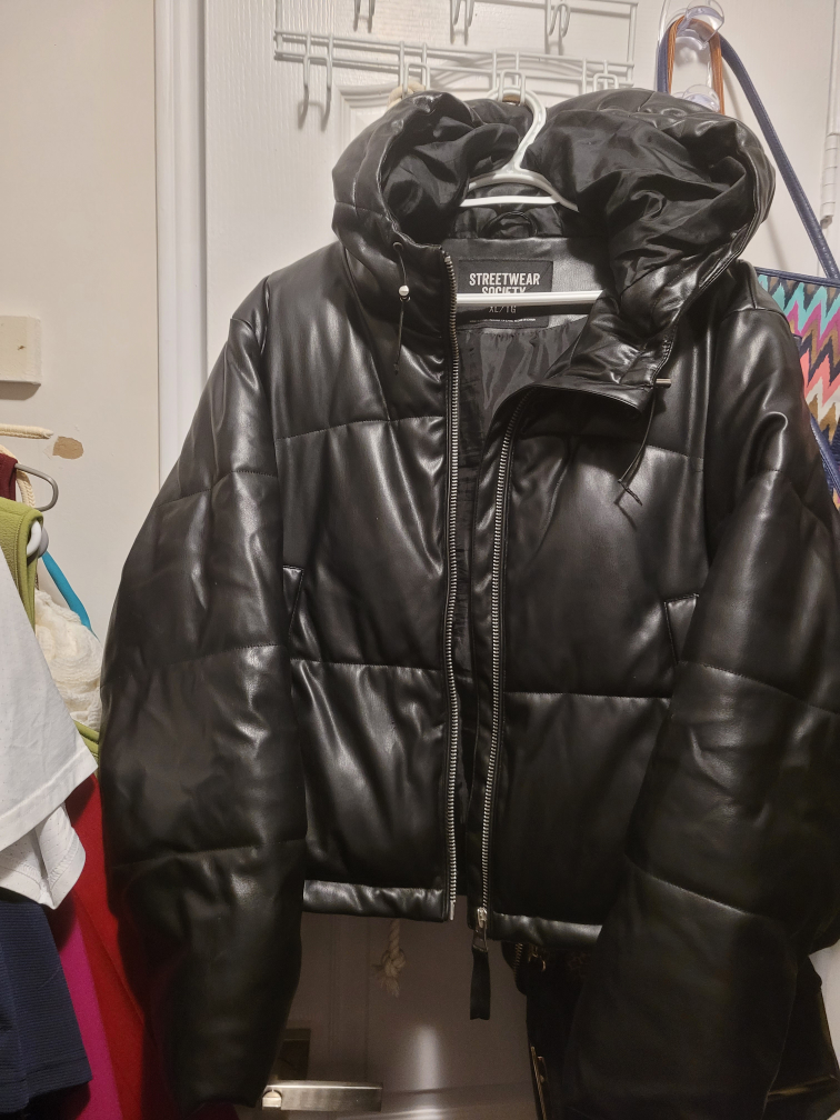 streetwear society mens jacket with hood black thumbnail