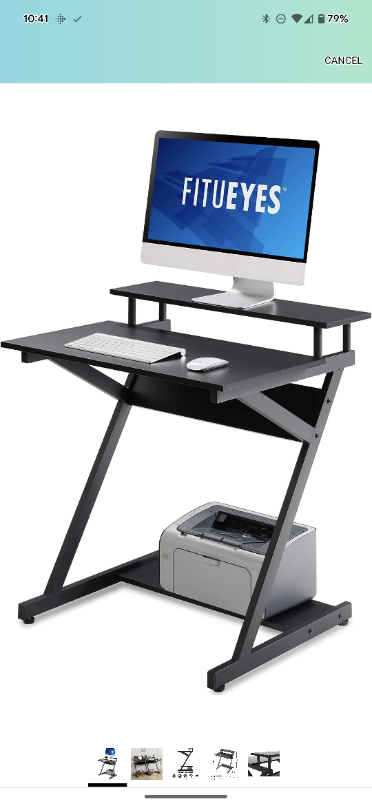 must go! desk, has small resin spill on it thumbnail