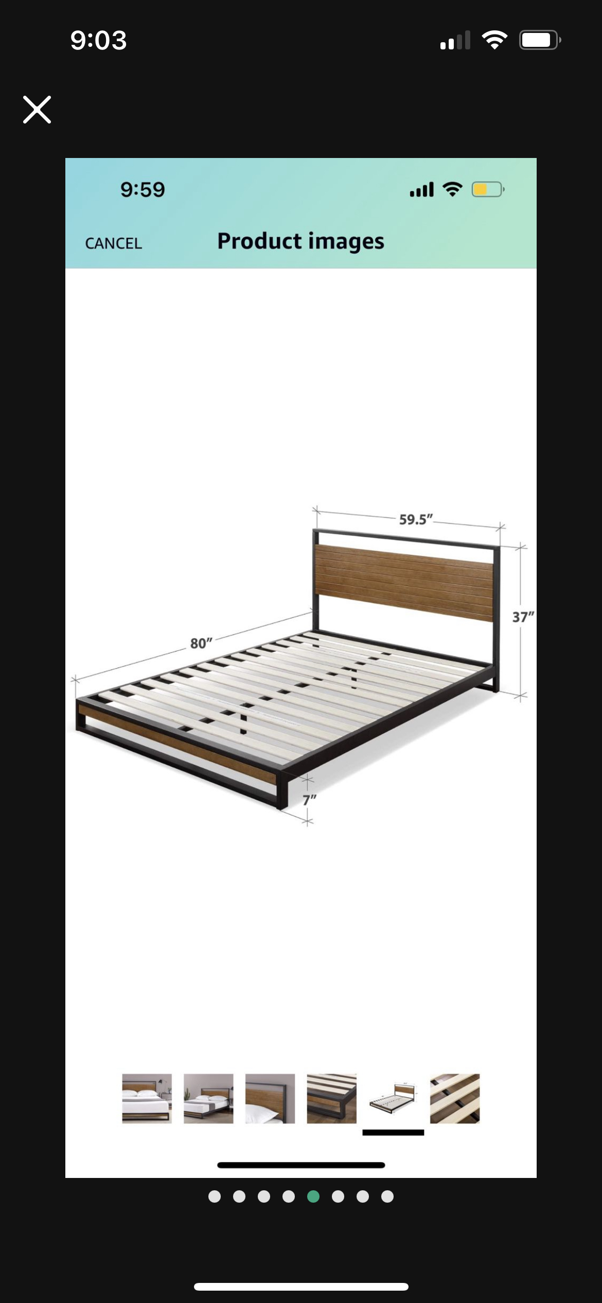 Zinus Queen Bed Frame + Mattress - photo 5