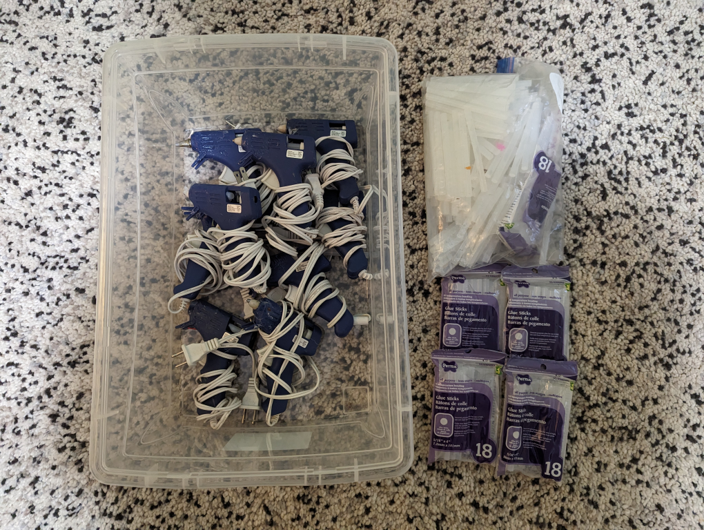 glue gun and glue sticks