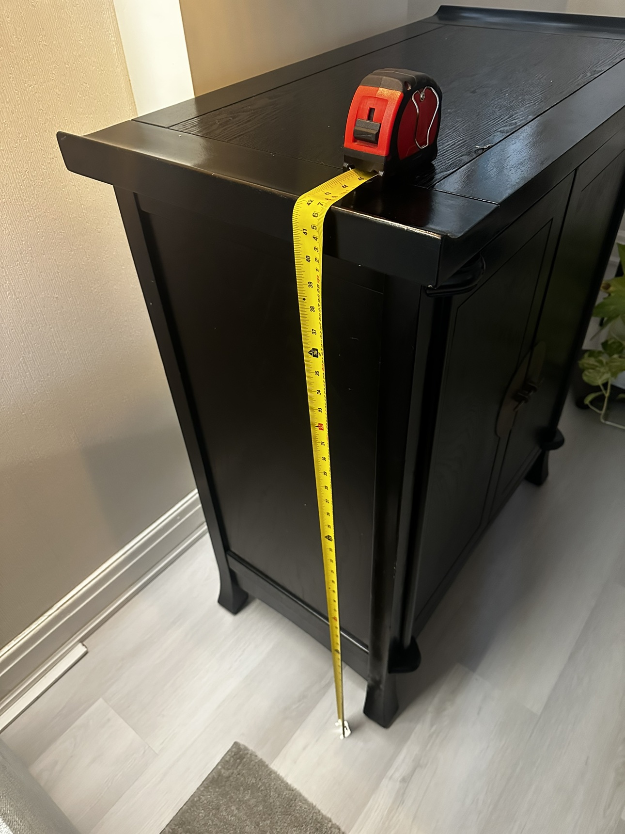 42” tall Dark Brown (black)2 Door Accent Srorage Cabinet image indicator(6)