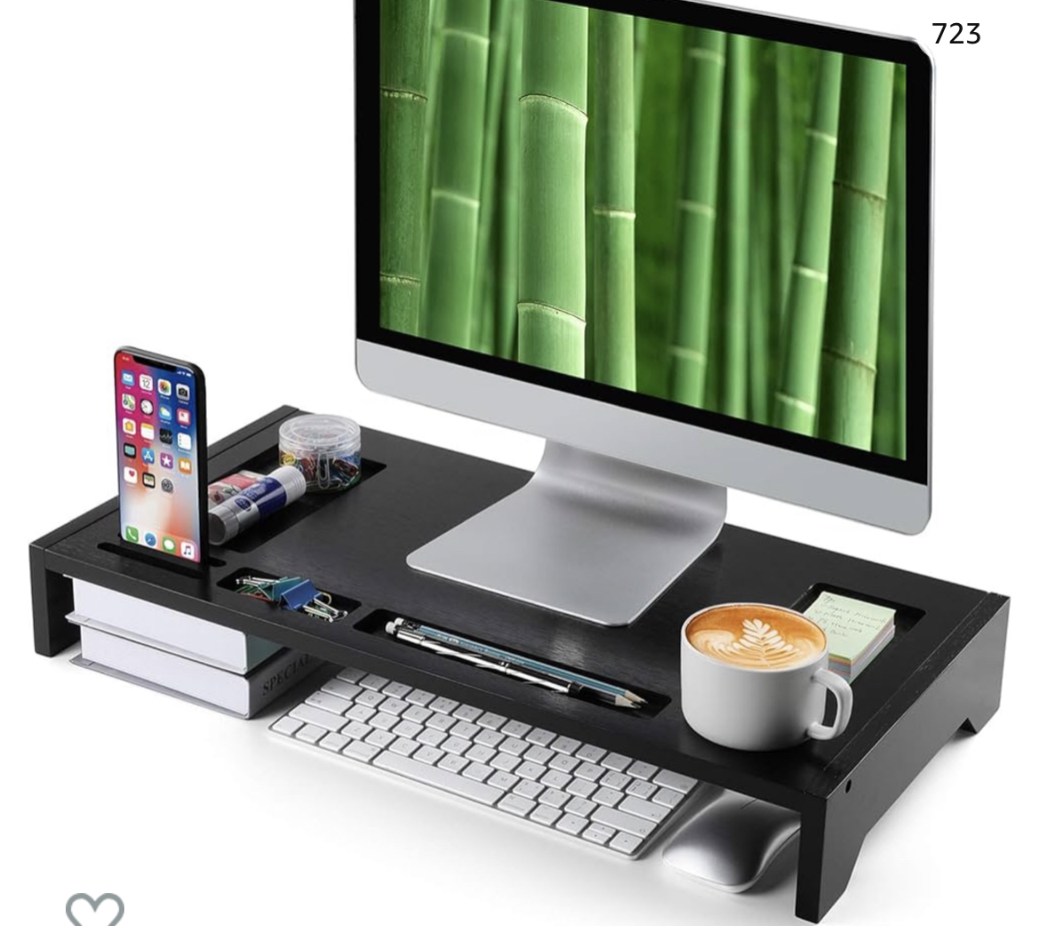 Bamboo Monitor Stand Riser