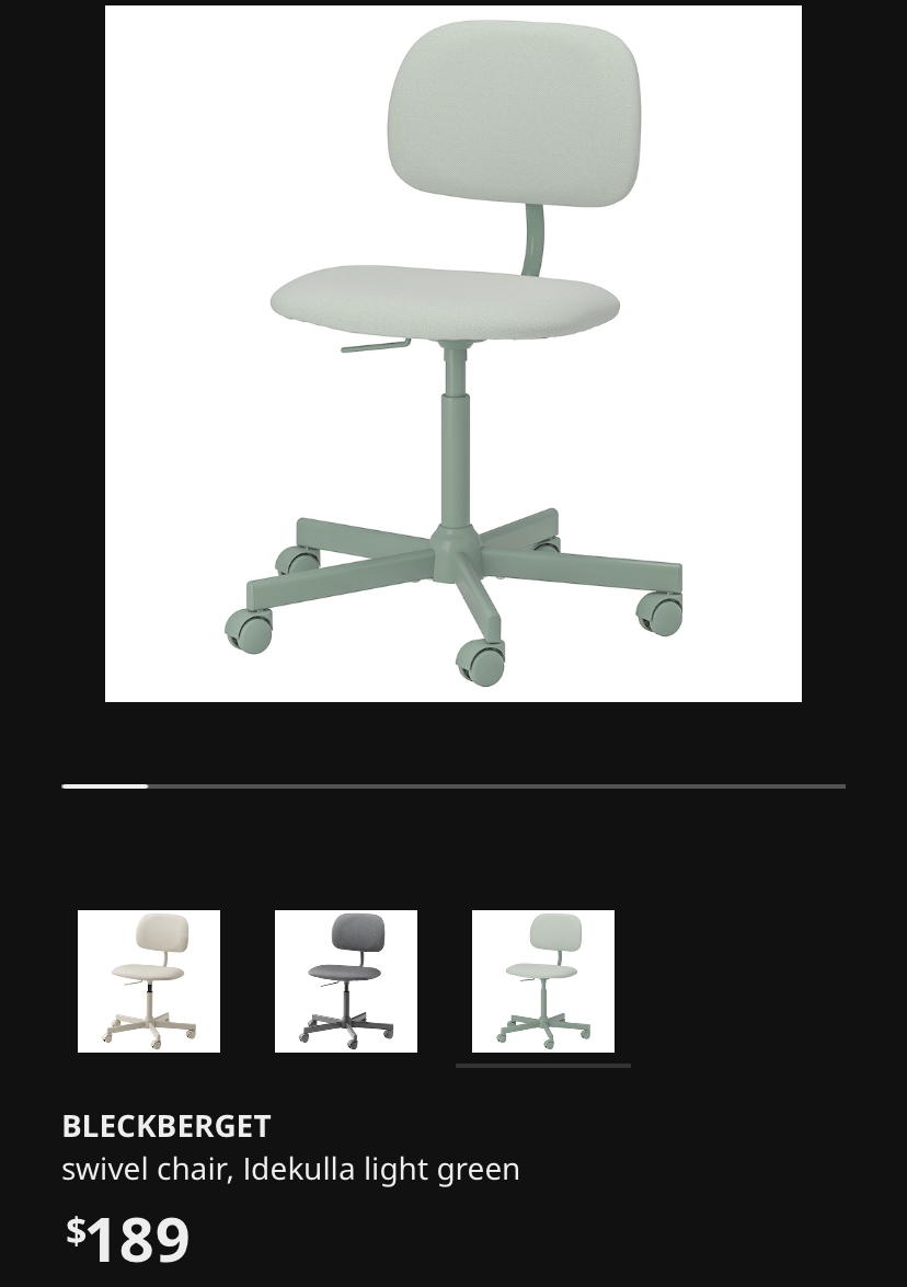 Ikea office chair, light green - photo 4