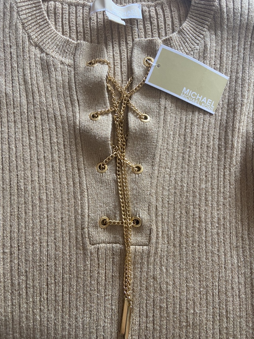 *New* Michael Kors Ribbed Lace-Up Dress Sz S - photo 5