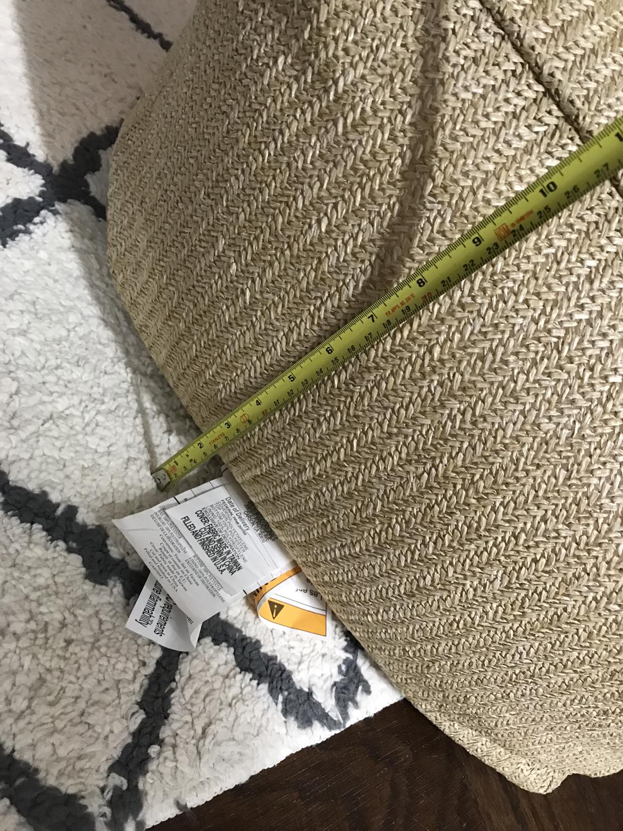 Raffia bean bag chair - photo 3