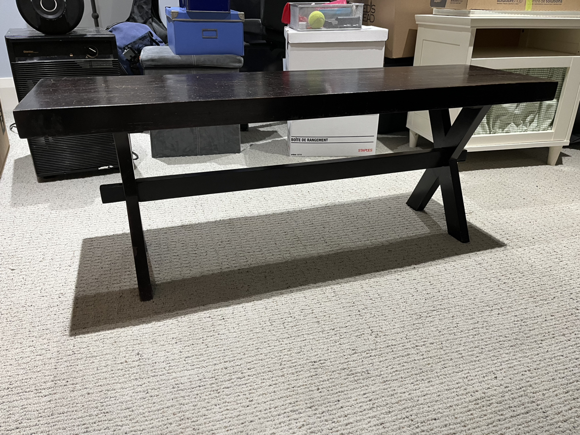 Wooden bench