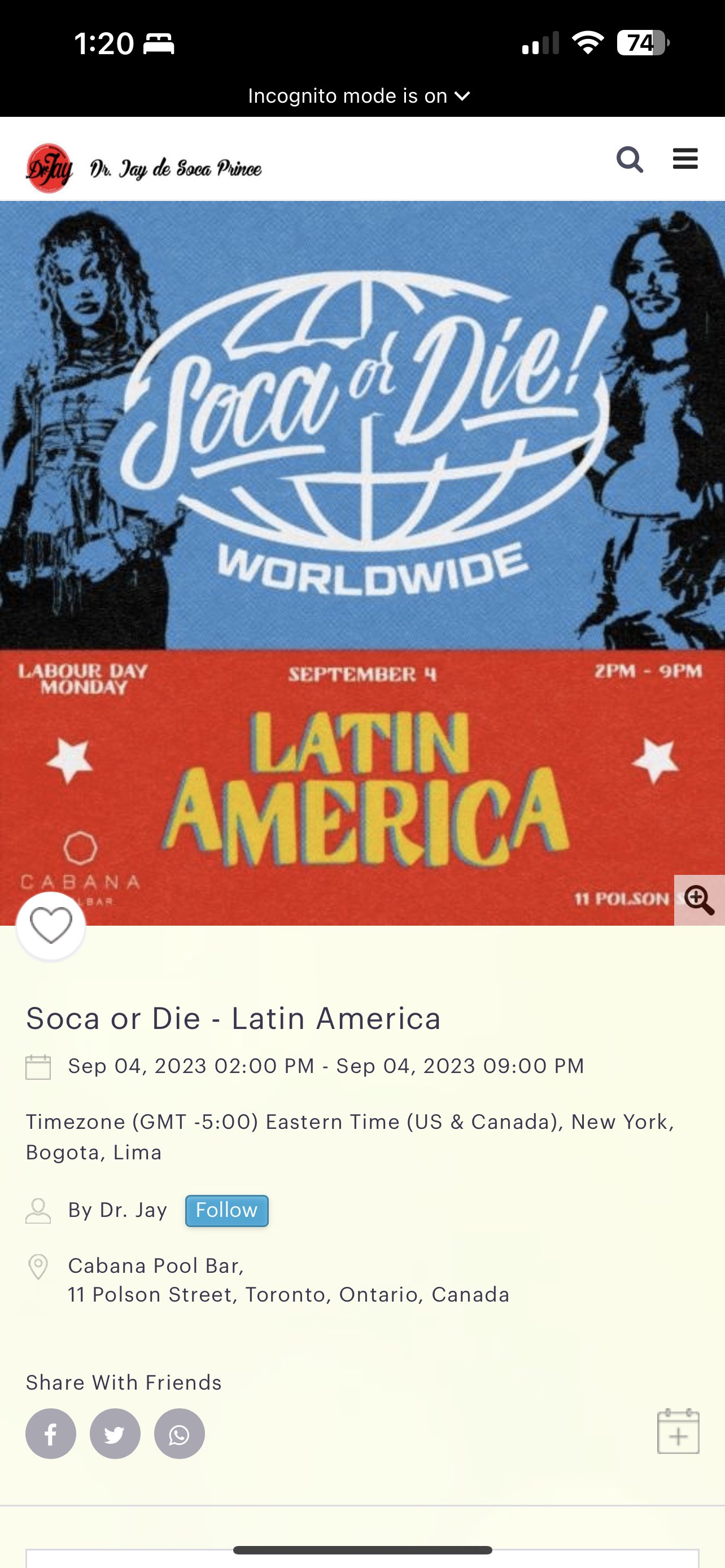 Soca or die cabana