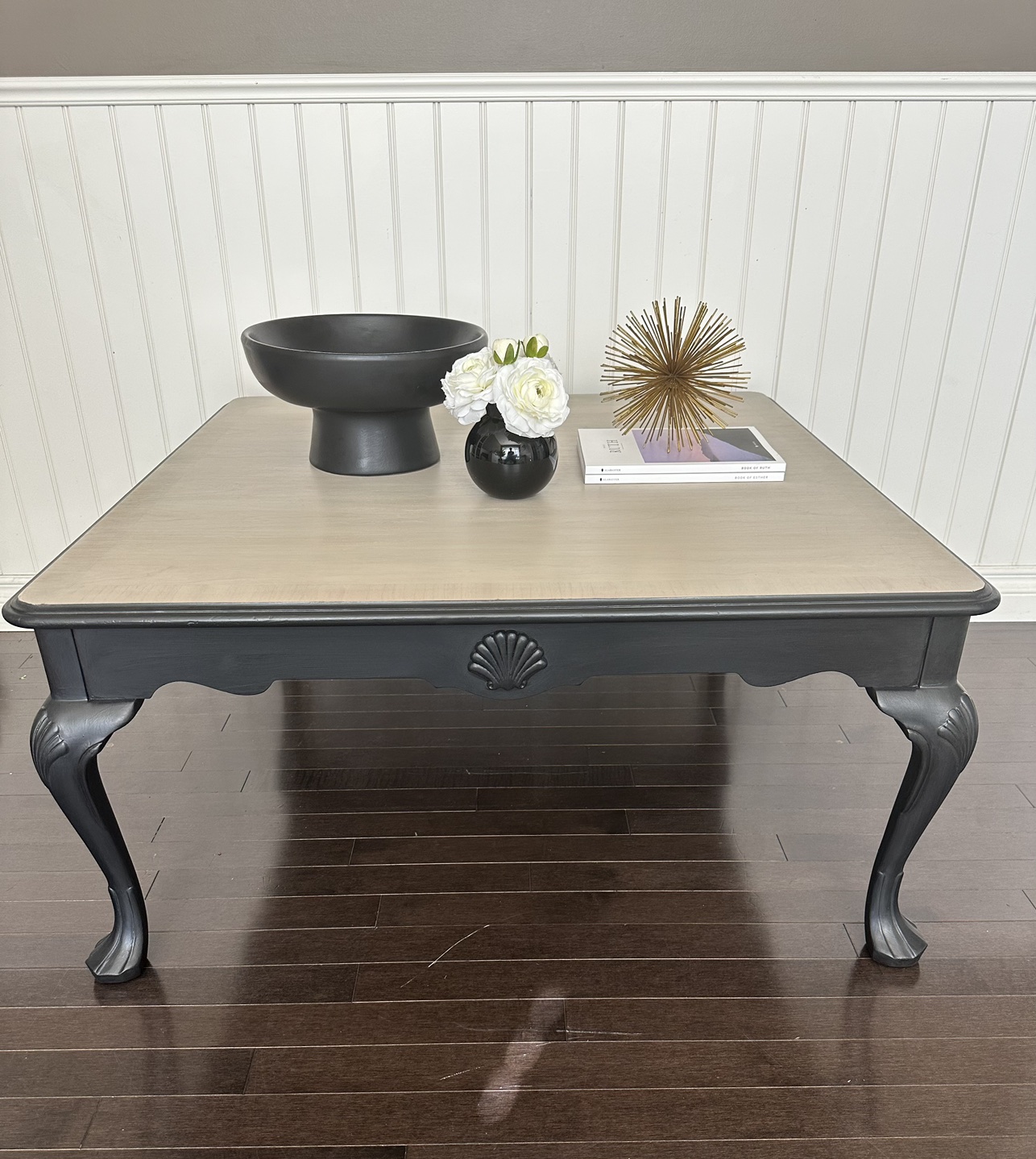 Square Refinished Wood Coffee Table