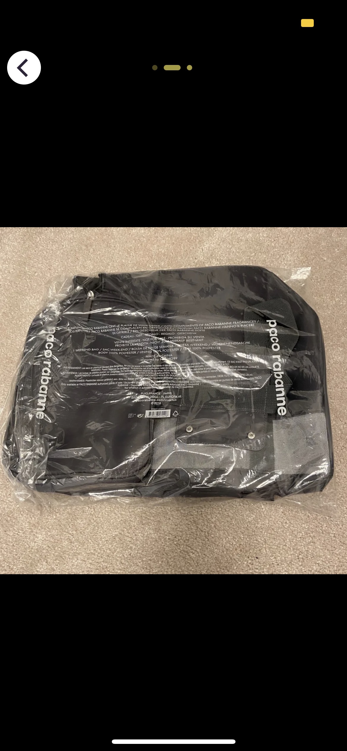 Brand New Invictus paco rabanne weekend bag image indicator(2)