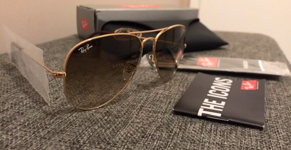 Custom Ray Ban Gold Aviator Large Metal Sunglasse