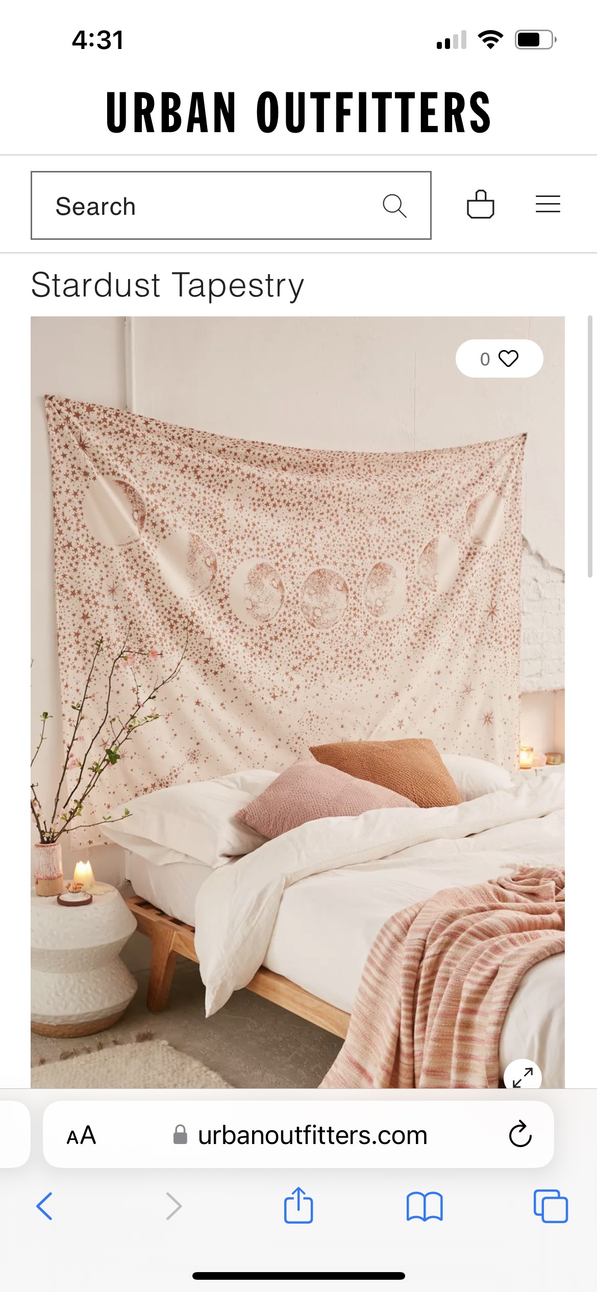 Stardust Moon Phases Tapestry