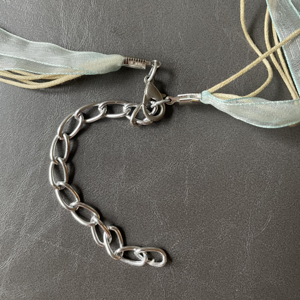 Vintage layered necklace with gradient turquoise tint image indicator(3)