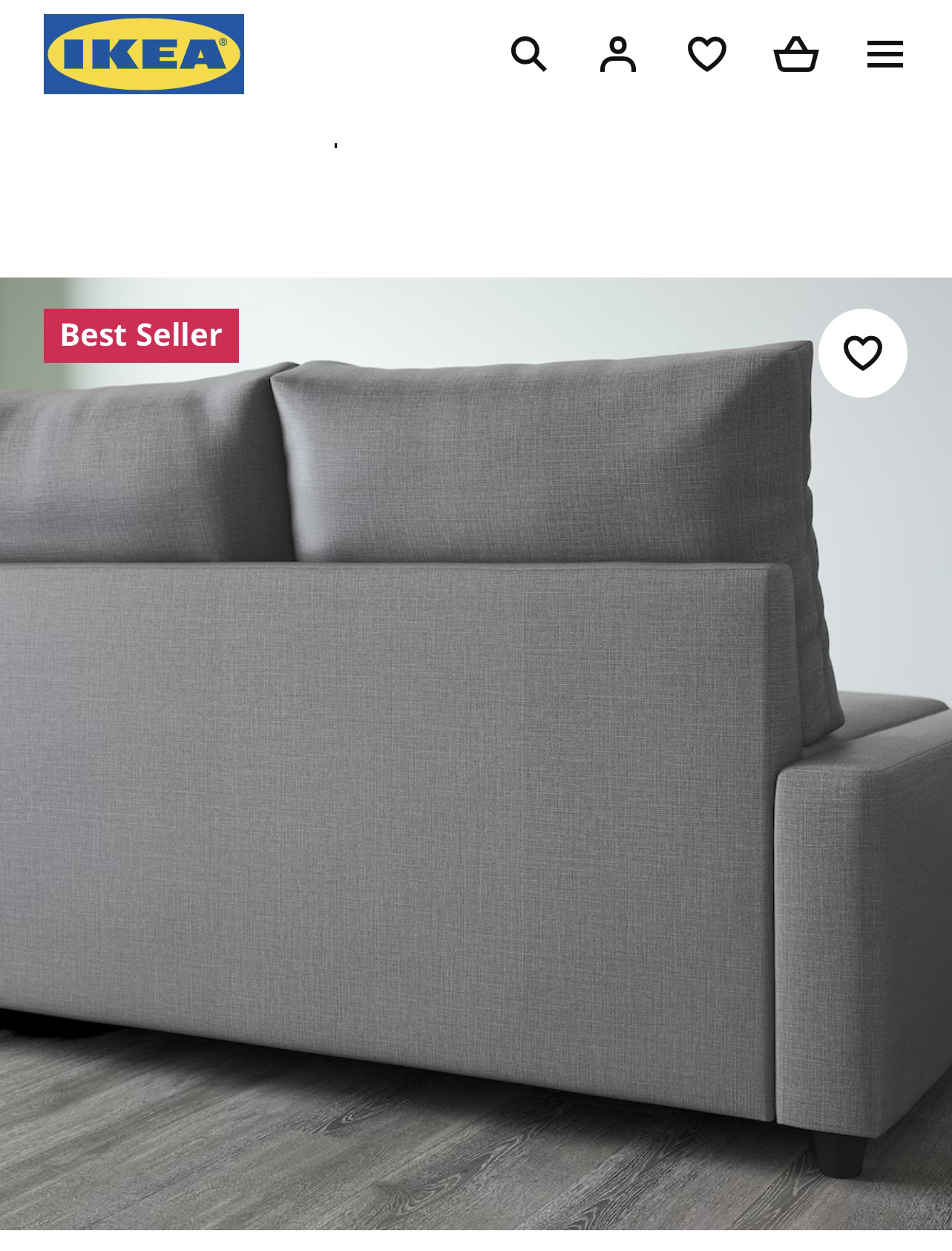 Corner sofa-bed with storage, with a centre table. IKEA - photo 3