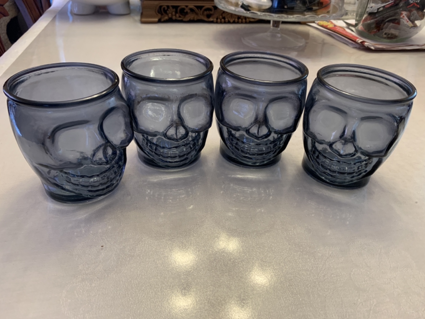 Rare glass cup set, never used image indicator(4)