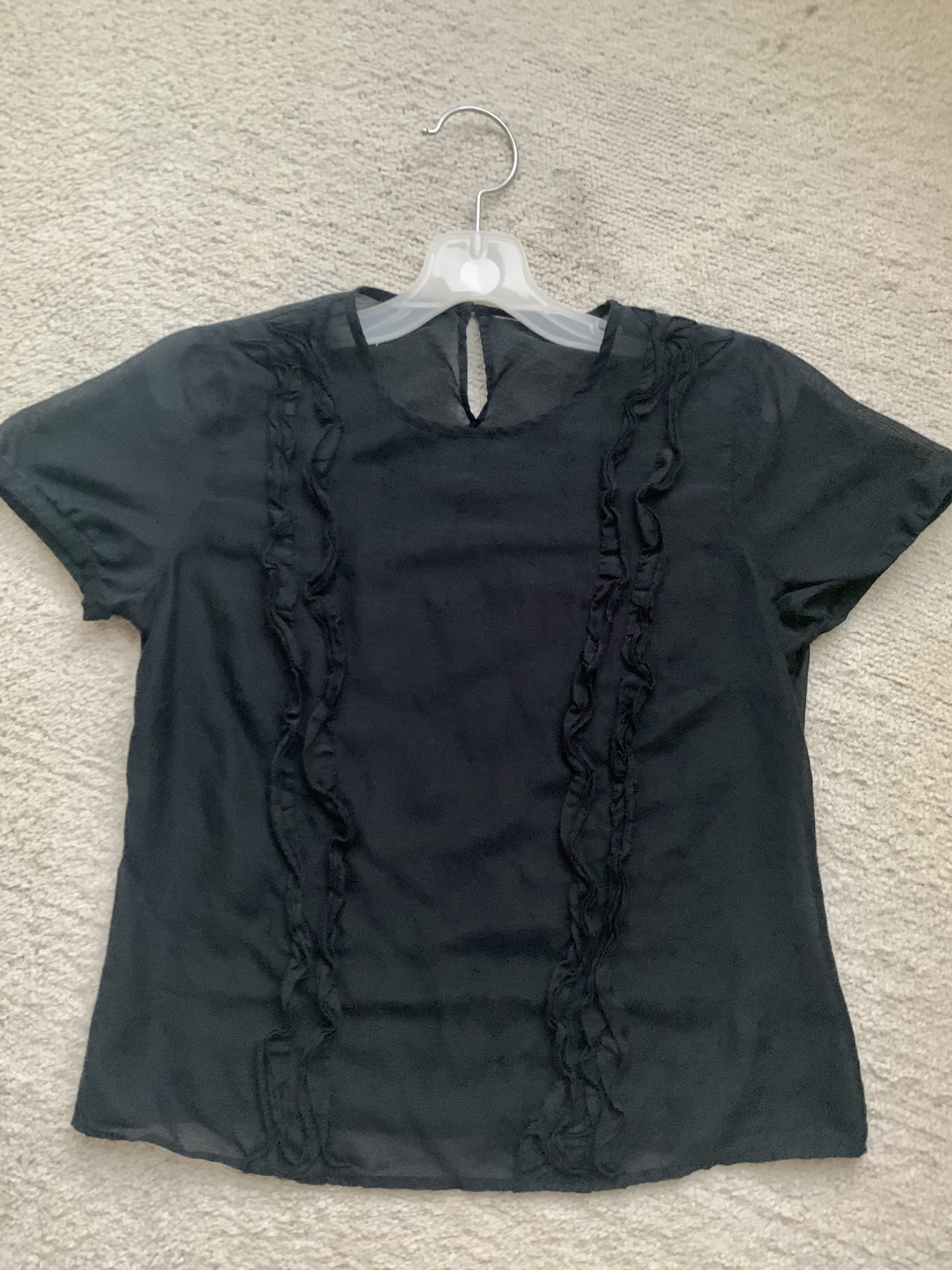 Sheer ruffle blouse thumbnail