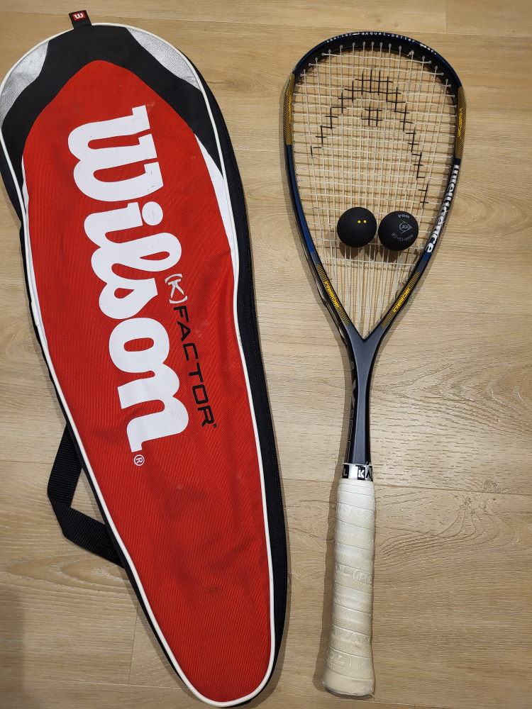 Squash racket Head IX 120 intelligence, carry bag & 2 balls thumbnail