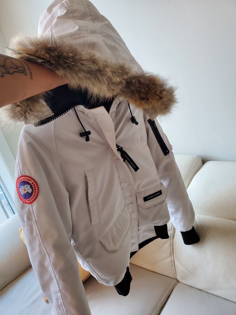 Bomber white Jacket Canada Goose XS size - photo 3