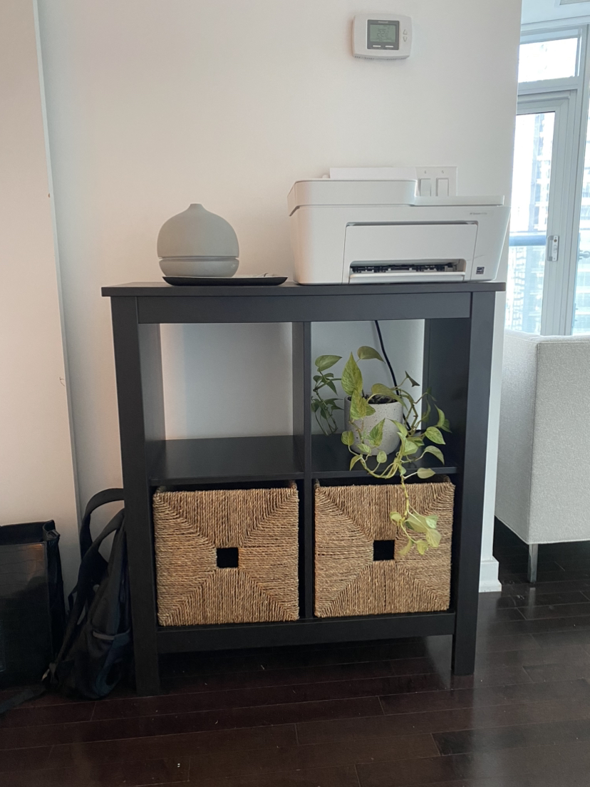 Shelf with baskets