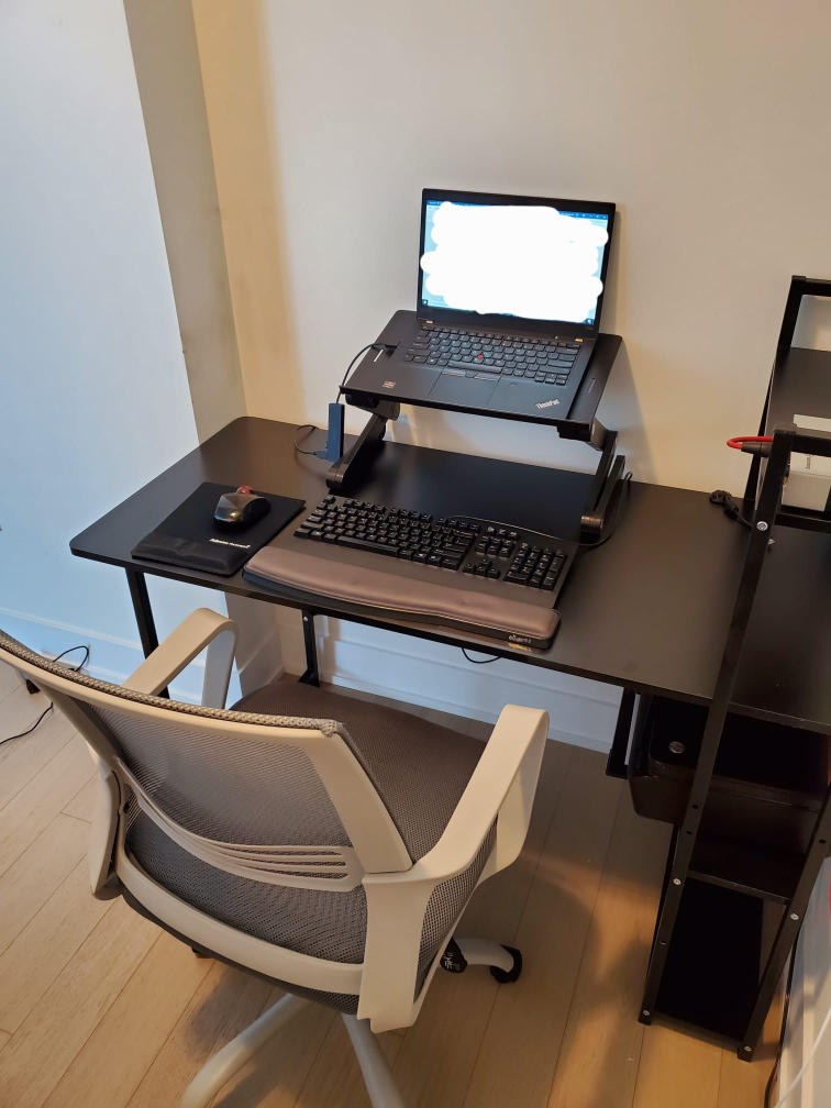 Black Desk with Shelving - photo 2
